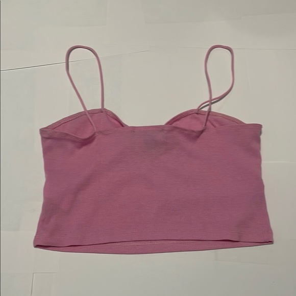 Pink Ruched Crop Top - Picture 3 of 3